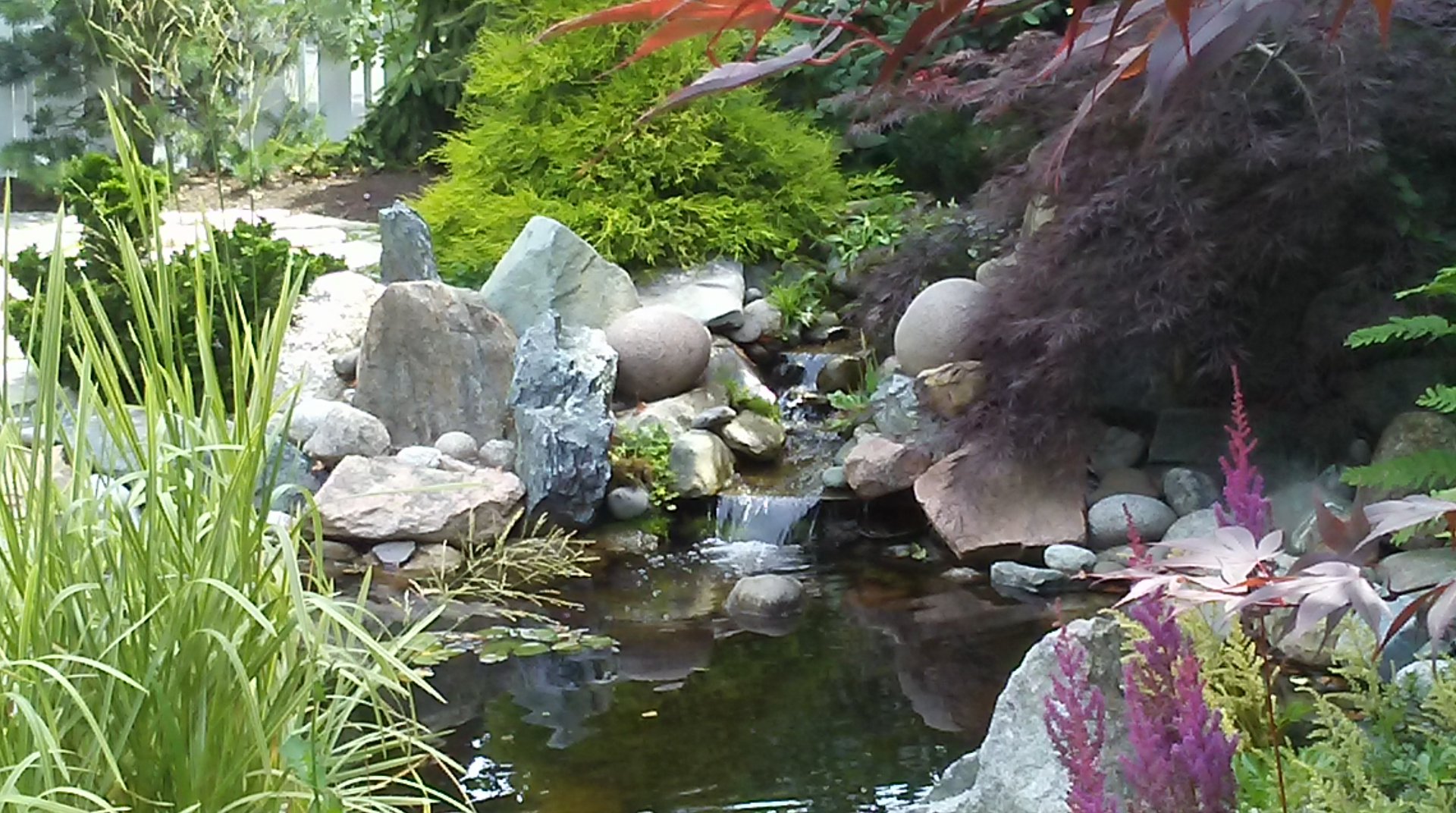 Waterfall Hardscapes and design featured on MDI Northeast Harbor, Seal Harbor, Northeast Harbor