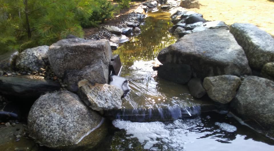 Waterfalls hardscapes and garden pools