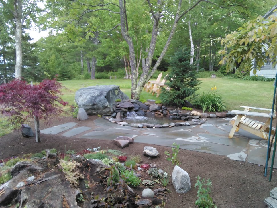 Waterfalls hardscapes and garden pools