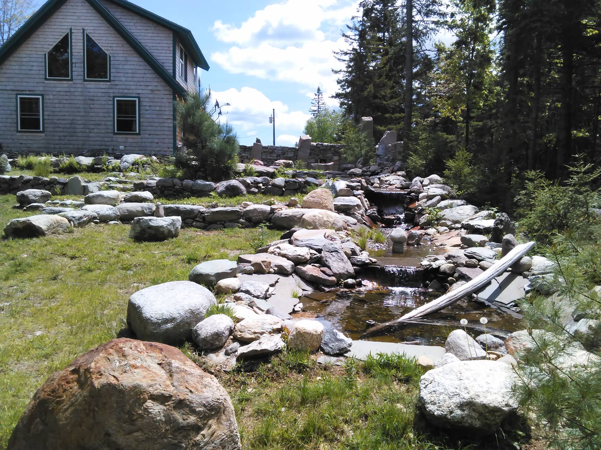 Waterfall Hardscapes and design featured on MDI Northeast Harbor, Seal Harbor, Northeast Harbor